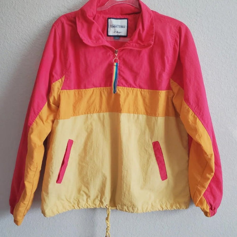 80's Reserve Fairfax windbreaker colorblock jacket